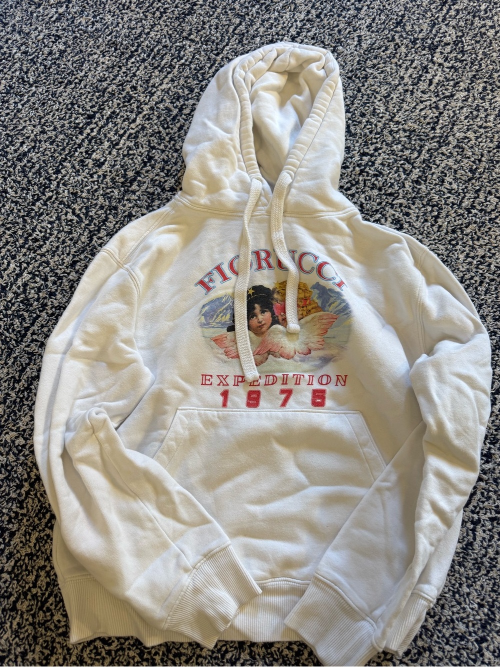 Fiorucci women’s White Graphic Hoodie - Expedition 1978